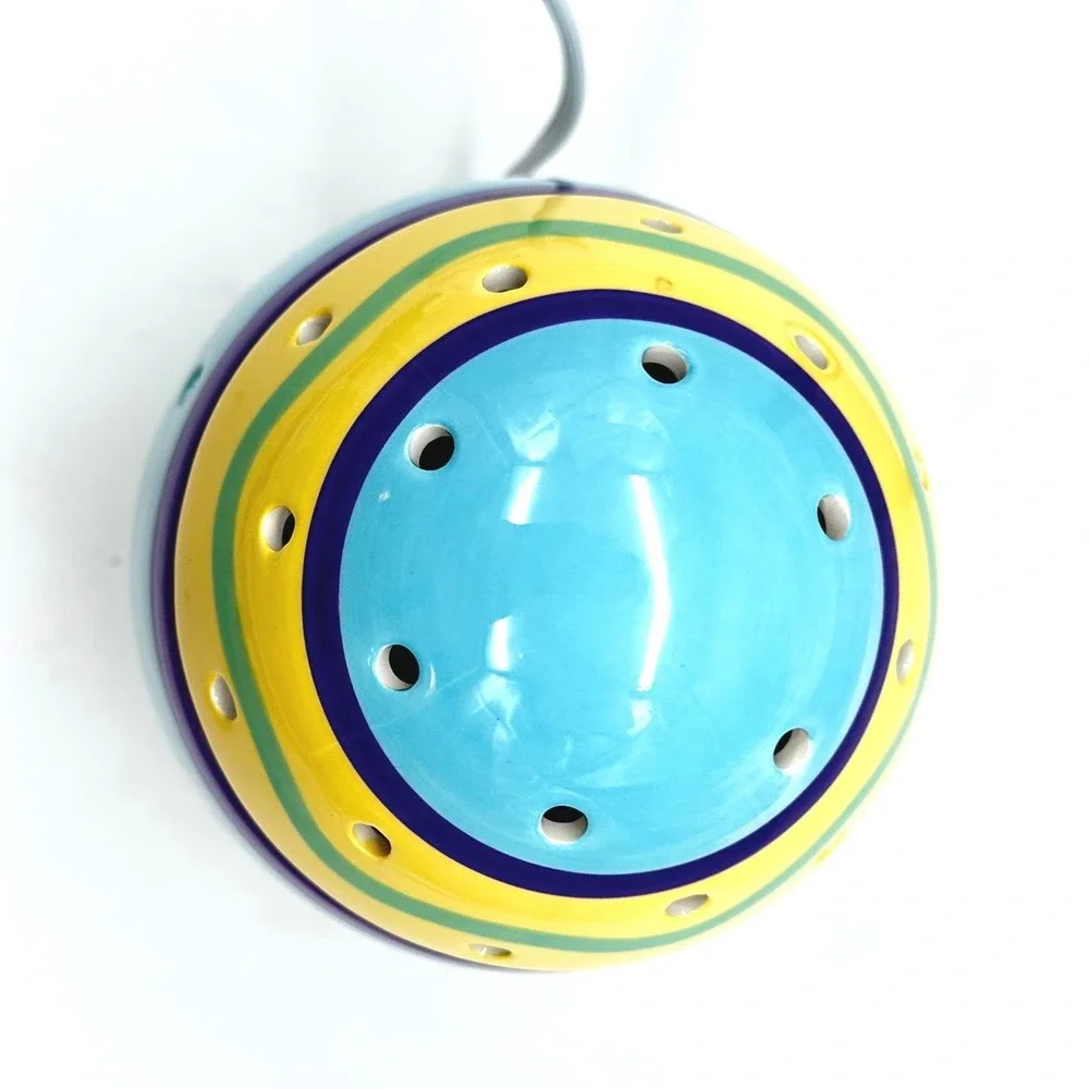 Scentsy Easter Egg Full-Size Wax Warmer Blue Floral Ceramic Retired DSW-EEGG